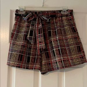 Plaid Tie Shorts